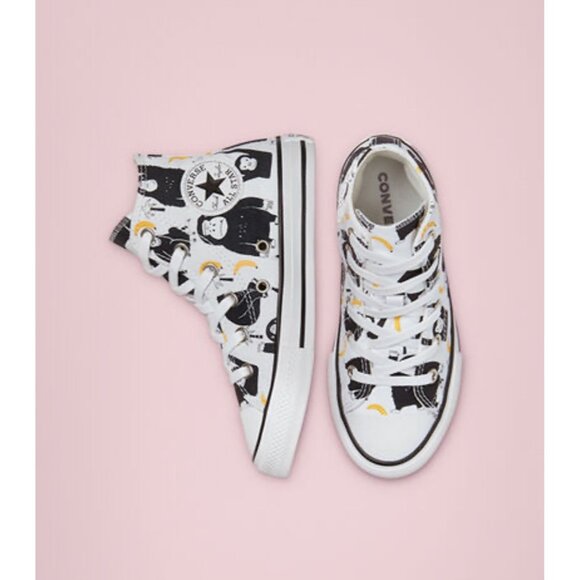 Little Kids' 11.5 Converse Chuck Taylor All Star Animal Print Hi Going Bananas - Picture 1 of 14